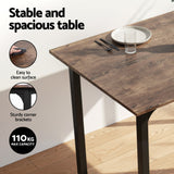 Dining Set: Artiss Dining Table and Chairs Set of 5 Compact Kitchen Furniture Rustic Brown
