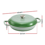 5-Star Chef 3.3L Enameled Cast Iron Dutch Oven Pot with Lid for Sourdough Bread Baking