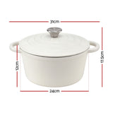 5-Star Chef 3.8L Enameled Cast Iron Dutch Oven Pot with Lid for Sourdough Bread Baking
