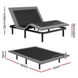 Beds & Bed Frames: Artiss Adjustable Bed Frame Double Size Electric Bed Base Wireless Remote Control Zero Gravity Power Bed Foundation