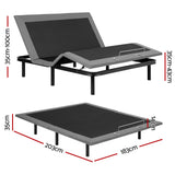 Beds & Bed Frames: Artiss Adjustable Bed Frame King Size Electric Bed Base Wireless Remote Control Zero Gravity Power Bed Foundation