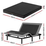 Artiss King size bed frame with Giselle Bedding King Mattress, adjustable bed Base Combo for Snoring Relief, Independent Head Foot Incline, Wireless Remote, Black,18cm Thickness