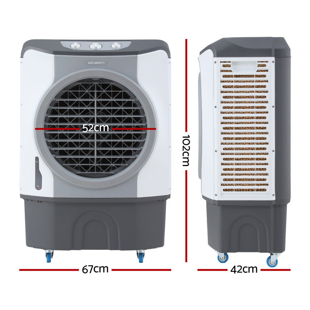 Evaporative Coolers: Devanti Evaporative Air Cooler Conditioner Commercial 45L