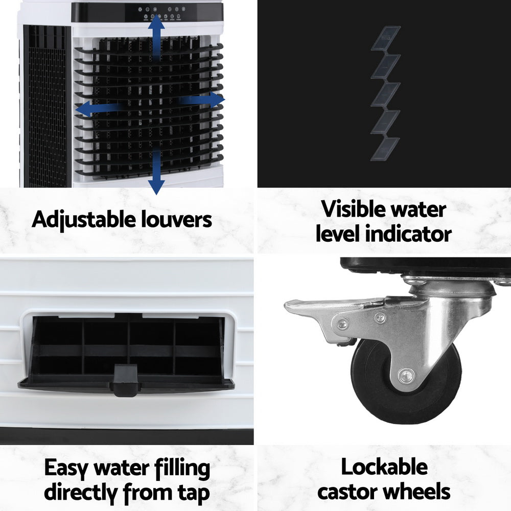 Evaporative Coolers: Devanti 60L Evaporative Air Cooler Conditioner