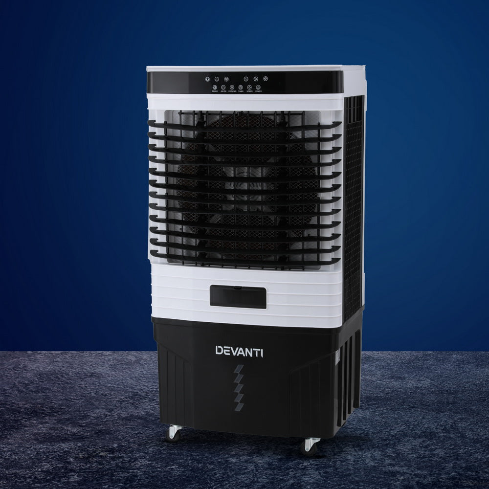 Evaporative Coolers: Devanti 60L Evaporative Air Cooler Conditioner