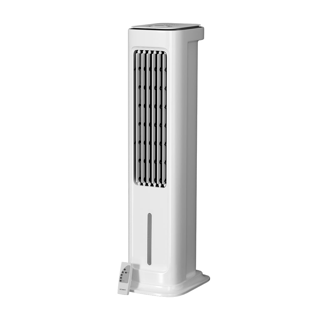 Evaporative Coolers: Devanti Tower Evaporative Air Cooler Conditioner Portable Cool Fan Humidifier 6L