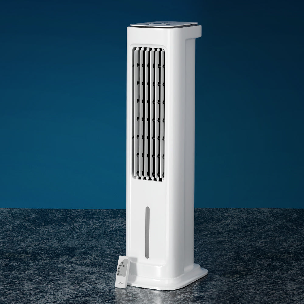 Evaporative Coolers: Devanti Tower Evaporative Air Cooler Conditioner Portable Cool Fan Humidifier 6L