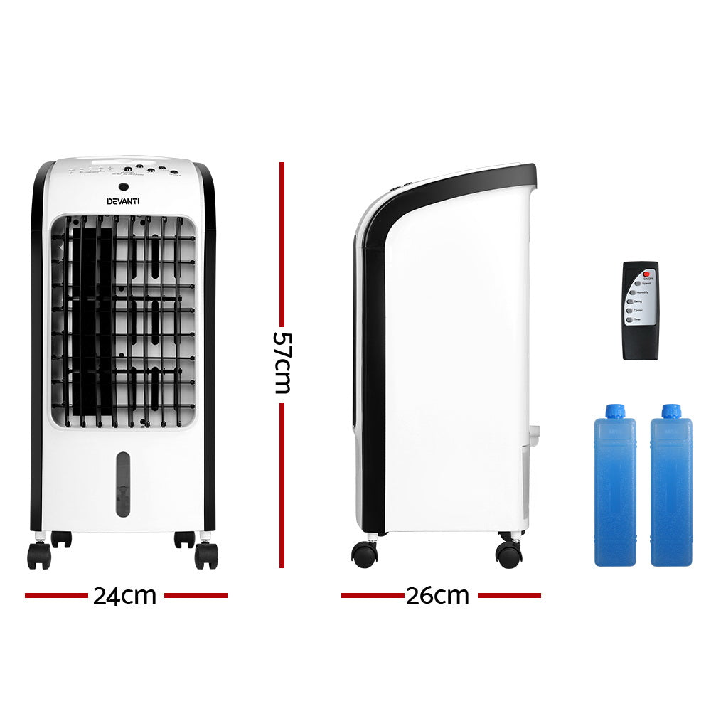 Evaporative Coolers: Devanti Evaporative Air Cooler Conditioner 4L