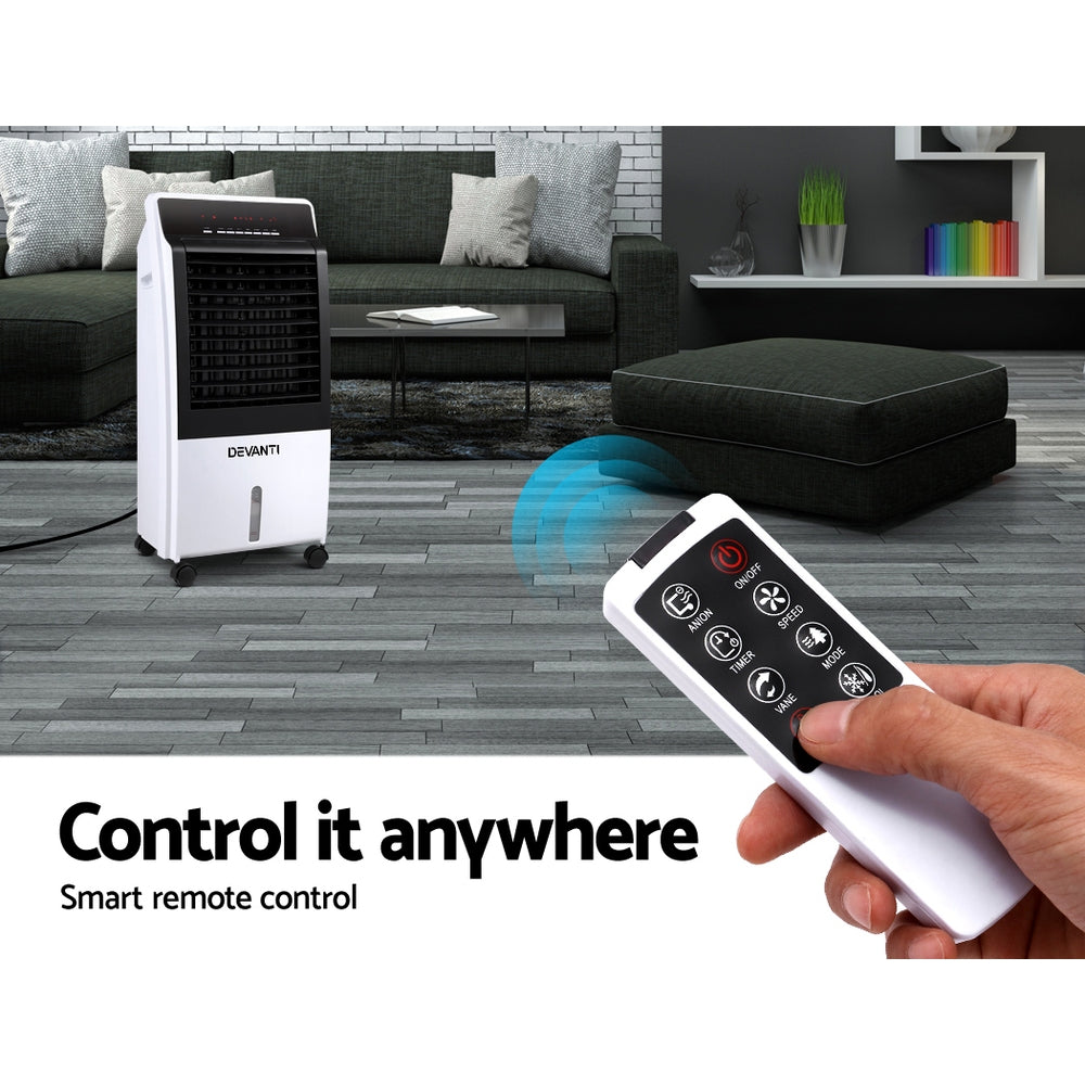 Evaporative Coolers: Devanti Evaporative Air Cooler Fan Conditioner 8L