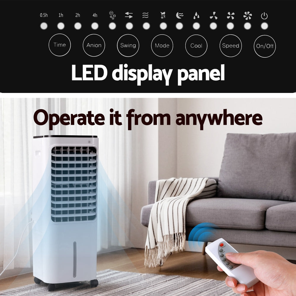 Evaporative Coolers: Devanti 12L Evaporative Air Cooler Conditioner