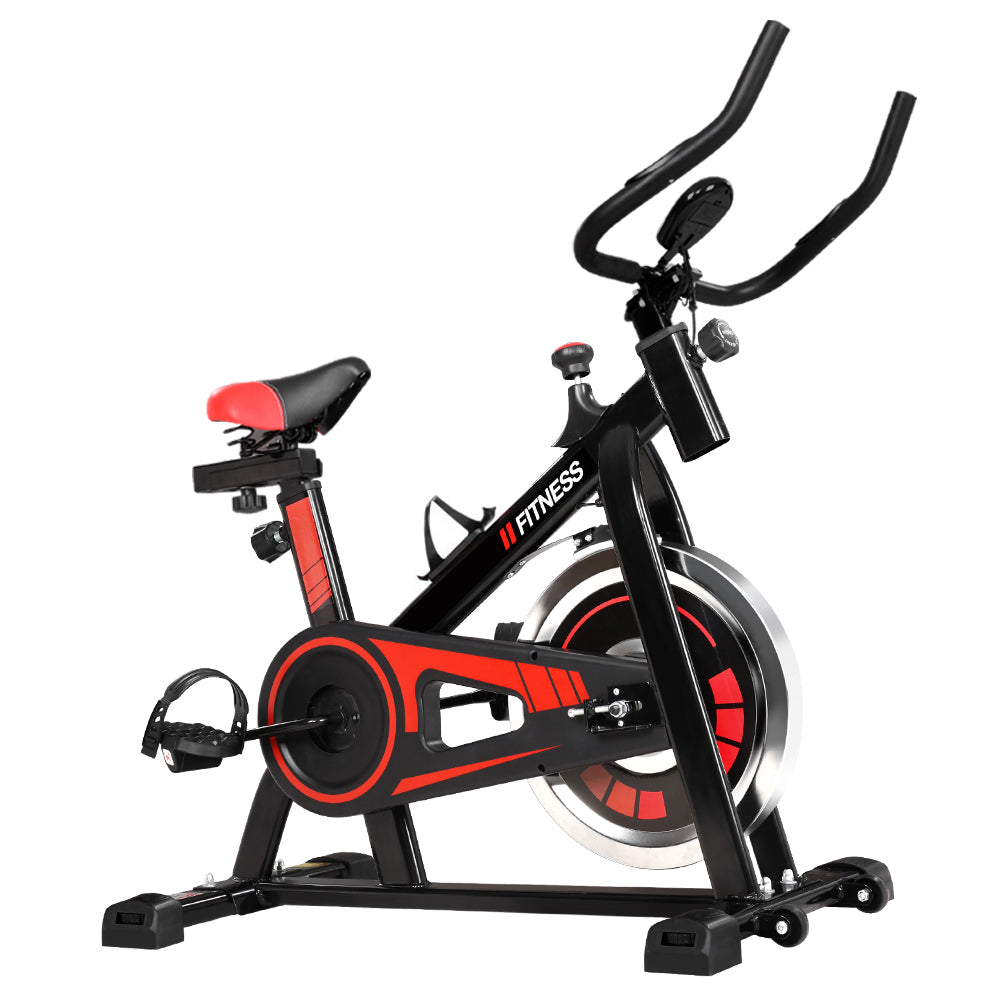 Exercise Bikes: Everfit Spin Bike Exercise Bike Flywheel Cycling Home Gym Fitness 120kg