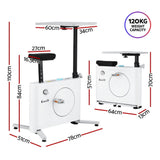 Exercise Bikes: Everfit Exercise Bike Magnetic Desk Bike with Tabletop Fitness Home Workout Gym