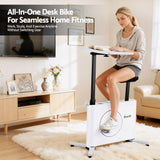 Exercise Bikes: Everfit Exercise Bike Magnetic Desk Bike with Tabletop Fitness Home Workout Gym