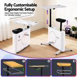 Exercise Bikes: Everfit Exercise Bike Magnetic Desk Bike with Tabletop Fitness Home Workout Gym