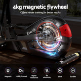 Exercise Bikes: Everfit Exercise Bike Elliptical Cross Trainer Home Gym Fitness Machine LCD