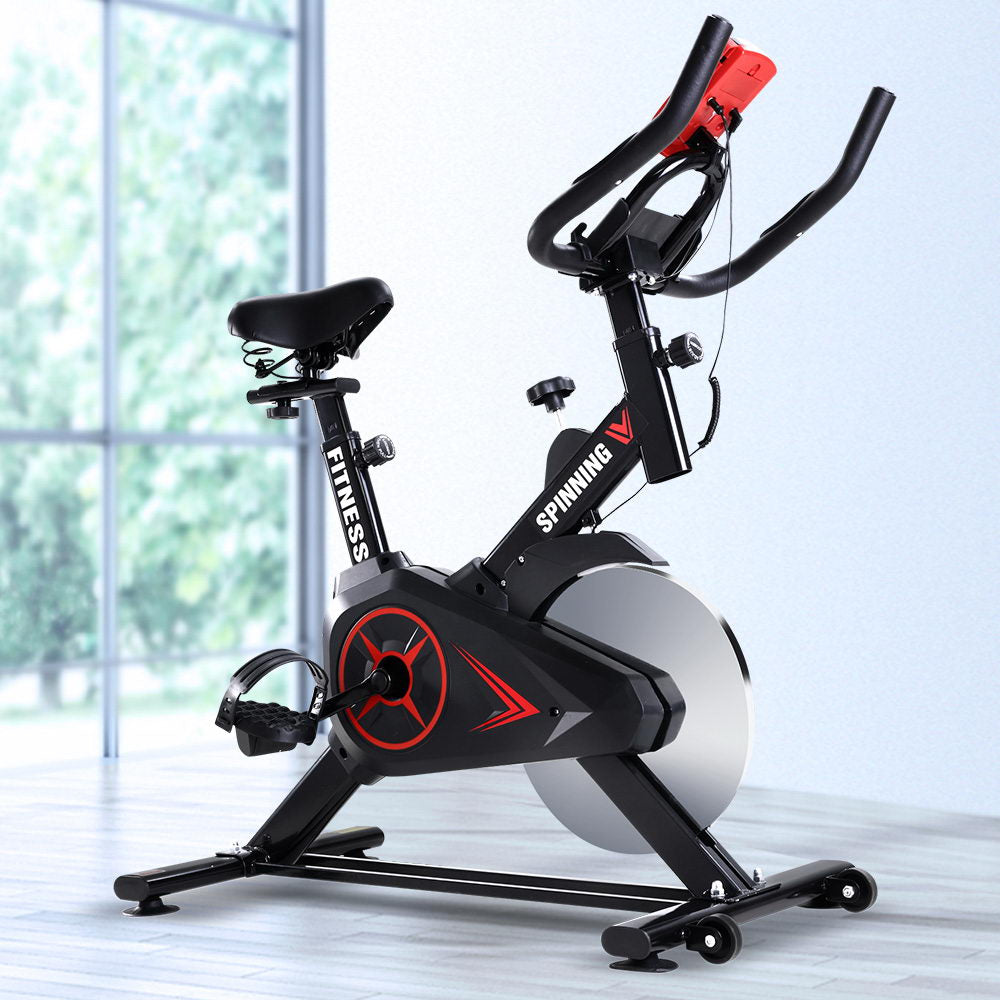 Exercise Bikes: Everfit Spin Bike Exercise Bike Flywheel Cycling Home Gym Fitness Machine