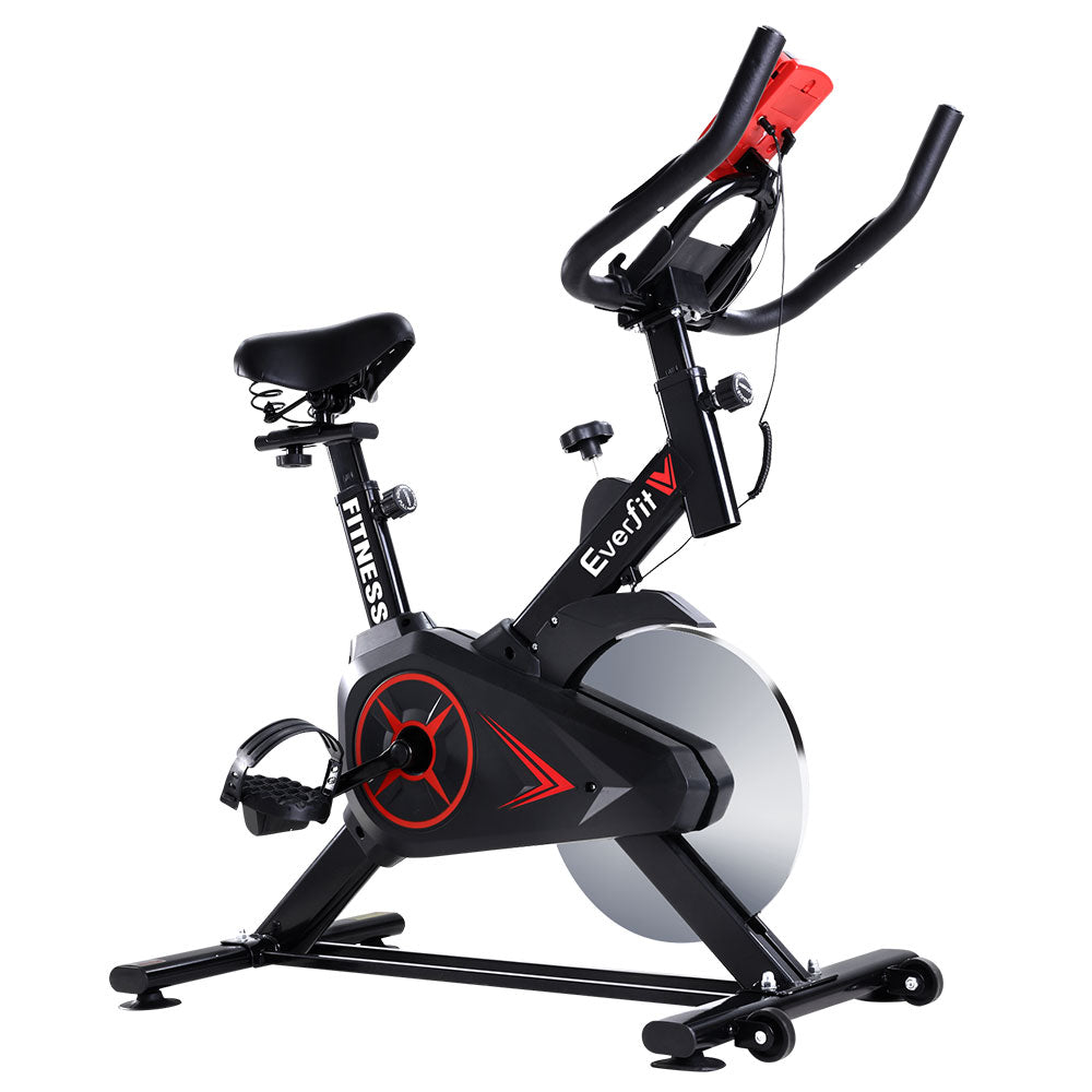 Exercise Bikes: Everfit Spin Bike Exercise Bike Flywheel Cycling Home Gym Fitness Machine