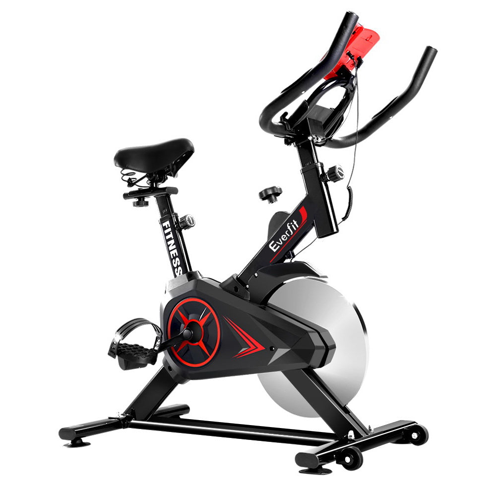 Exercise Bikes: Everfit Spin Bike Exercise Bike Flywheel Cycling Home Gym Fitness Adjustable