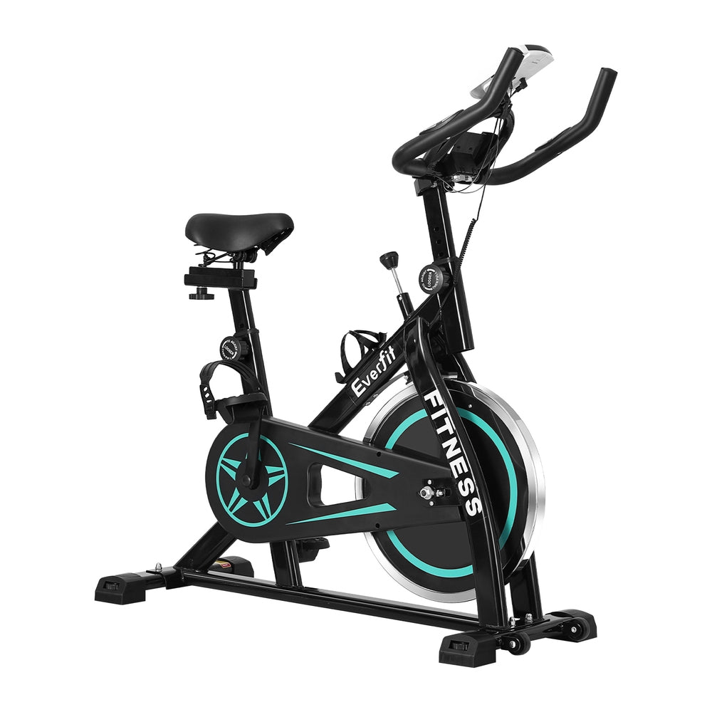 Exercise Bikes: Everfit Spin Bike Exercise Bike 10kg Flywheel Fitness Home Gym 150kg capacity