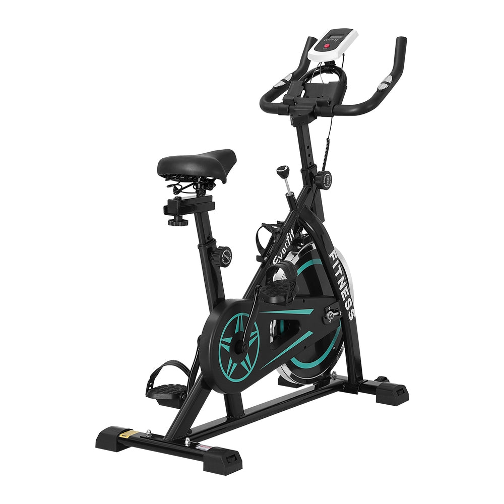 Exercise Bikes: Everfit Spin Bike Exercise Bike 10kg Flywheel Fitness Home Gym 150kg capacity
