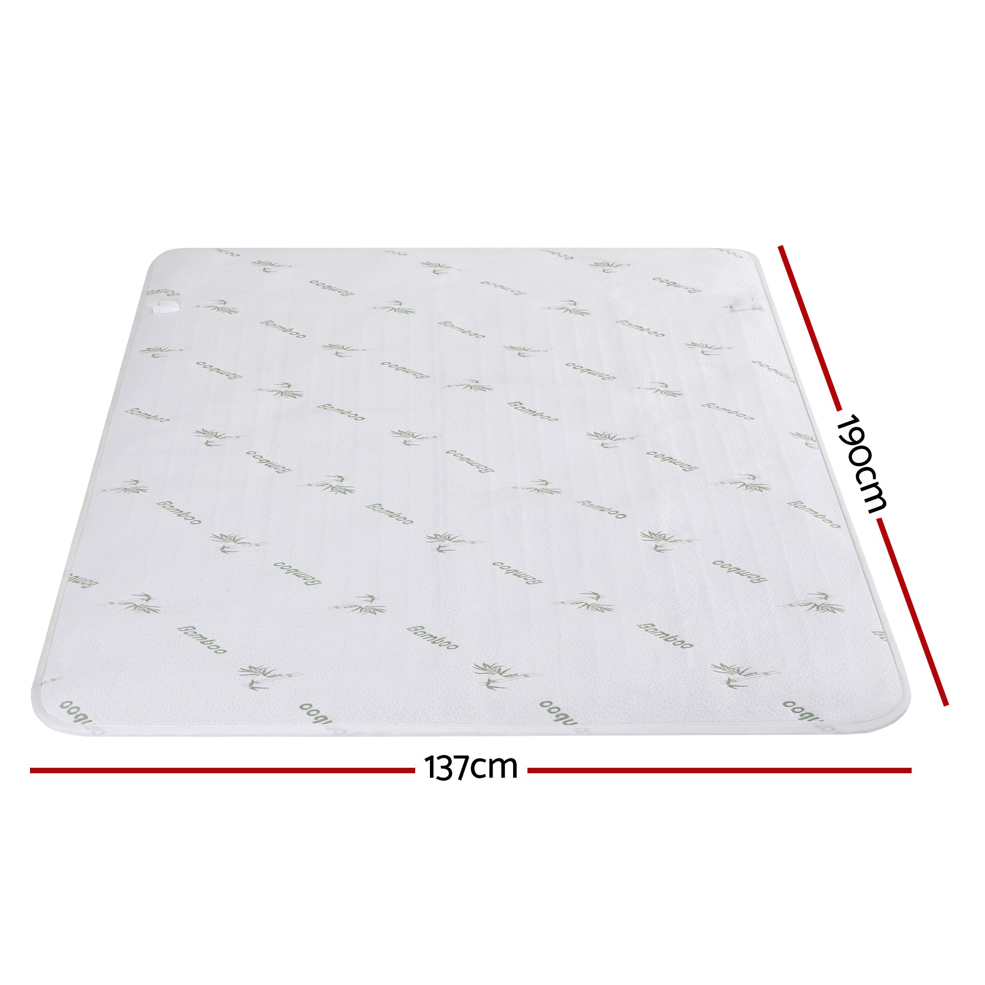 Blankets & Throws: Giselle Electric Blanket Bamboo Fabric Double Fitted Heated Pad Underlay Washable Winter