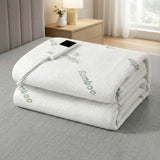 Blankets & Throws: Giselle Electric Blanket Bamboo Fabric King Single Fitted Heated Pad Underlay Washable Winter