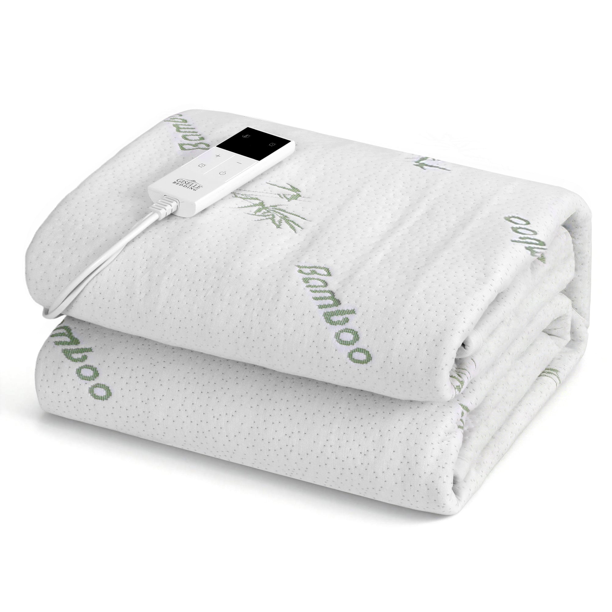 Blankets & Throws: Giselle Electric Blanket Bamboo Fabric King Single Fitted Heated Pad Underlay Washable Winter