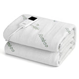 Blankets & Throws: Giselle Electric Blanket Bamboo Fabric King Single Fitted Heated Pad Underlay Washable Winter