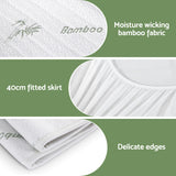 Blankets & Throws: Giselle Electric Blanket Bamboo Fabric Queen Fitted Heated Pad Underlay Washable Winter