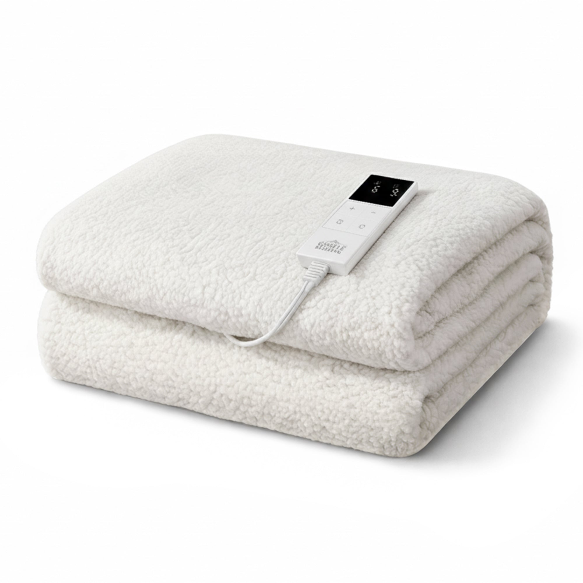 Blankets & Throws: Giselle Electric Blanket LED Remote Sherpa Fleece Underlay Fully Fitted Machine Washable King Single