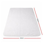 Blankets & Throws: Giselle Electric Blanket LED Remote Sherpa Fleece Underlay Fully Fitted Machine Washable King Single