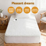 Blankets & Throws: Giselle Electric Blanket LED Remote Sherpa Fleece Underlay Fully Fitted Machine Washable King Single