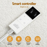 Blankets & Throws: Giselle Electric Blanket LED Remote Sherpa Fleece Underlay Fully Fitted Machine Washable King Single