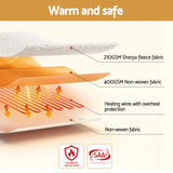 Blankets & Throws: Giselle Electric Blanket LED Remote Sherpa Fleece Underlay Fully Fitted Machine Washable King Single
