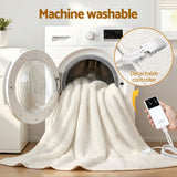 Blankets & Throws: Giselle Electric Blanket LED Remote Sherpa Fleece Underlay Fully Fitted Machine Washable King Single