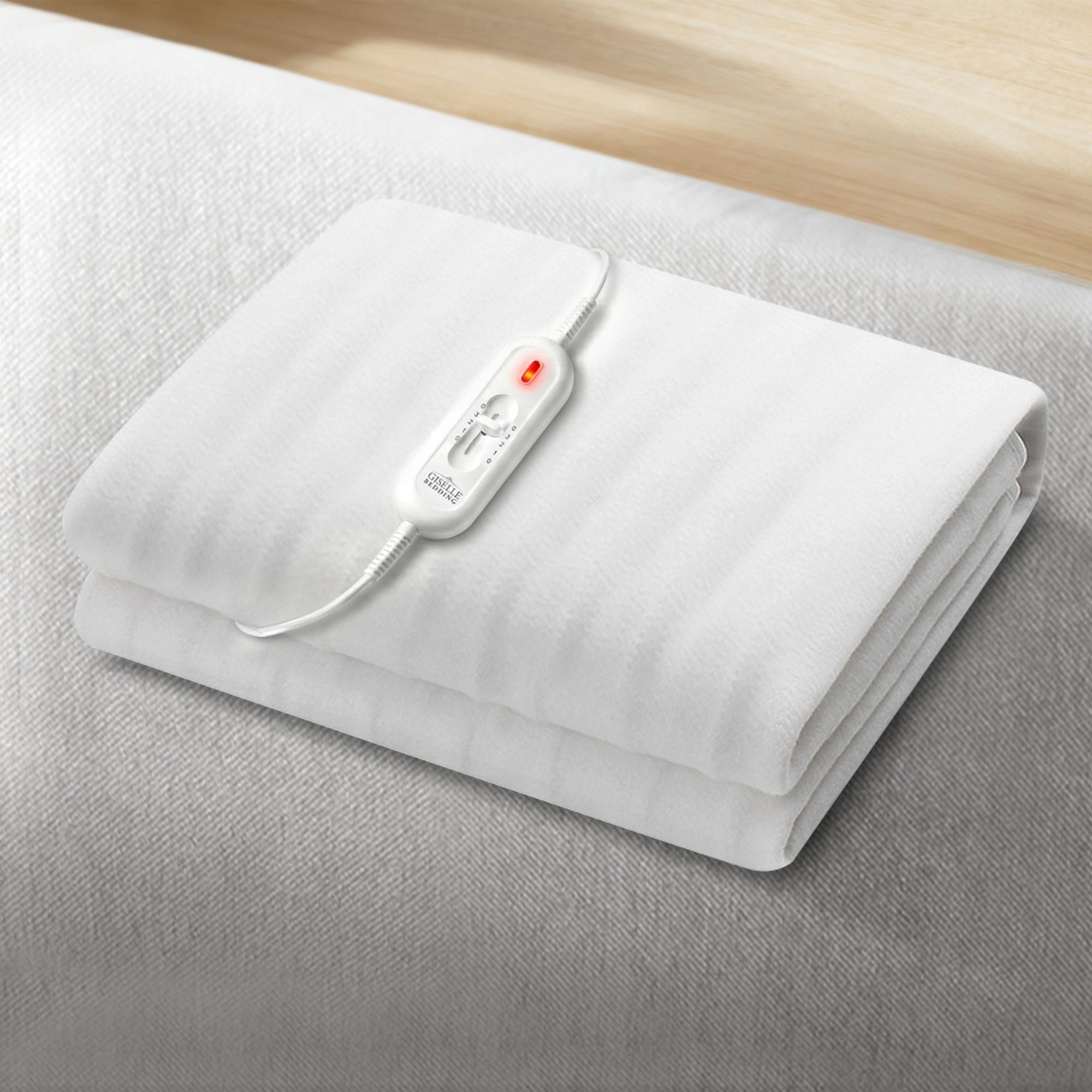 Blankets & Throws: Giselle Electric Blanket King Single Heated Fully Fitted Washable Pad Winter Warm