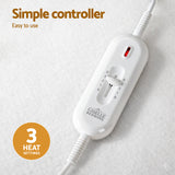Blankets & Throws: Giselle Electric Blanket King Single Heated Fully Fitted Washable Pad Winter Warm