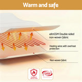 Blankets & Throws: Giselle Electric Blanket King Single Heated Fully Fitted Washable Pad Winter Warm