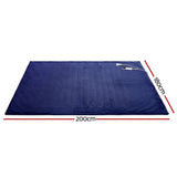 Blankets & Throws: Giselle Electric Throw Rug Double Size 200x180cm Coral Fleece Heated Blanket Navy Blue