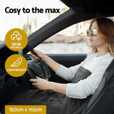 Blankets & Throws: Giselle Electric Heated Blanket Car Throw Rug Grey