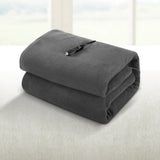 Blankets & Throws: Giselle Electric Heated Blanket Car Throw Rug Grey