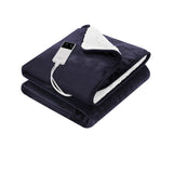 Blankets & Throws: Giselle Electric Throw Rug Heated Blanket Fleece Charcoal