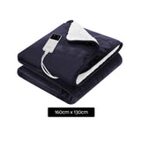 Blankets & Throws: Giselle Electric Throw Rug Heated Blanket Fleece Charcoal