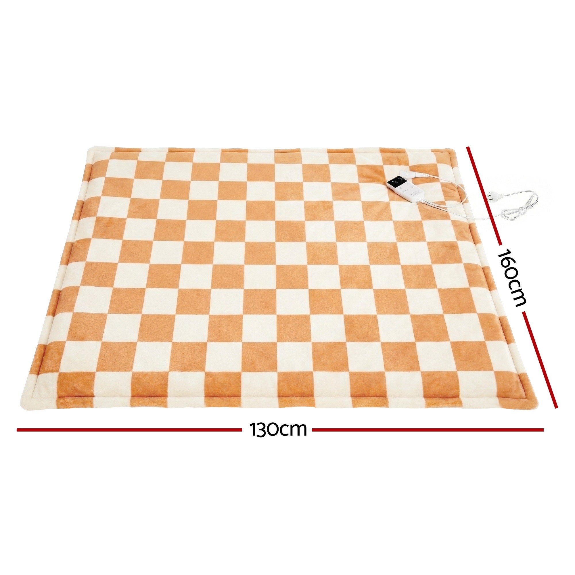 Blankets & Throws: Giselle Electric Throw Rug Dual Side Fleece Flannel Heated Blanket Yellow
