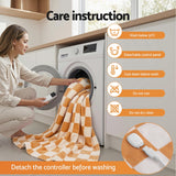 Blankets & Throws: Giselle Electric Throw Rug Dual Side Fleece Flannel Heated Blanket Yellow