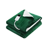 Blankets & Throws: Giselle Electric Throw Rug Heated Blanket Double Sided Green
