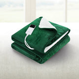 Blankets & Throws: Giselle Electric Throw Rug Heated Blanket Double Sided Green