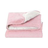 Blankets & Throws: Giselle Electric Throw Rug Dual Side Fleece Flannel Heated Blanket Pink