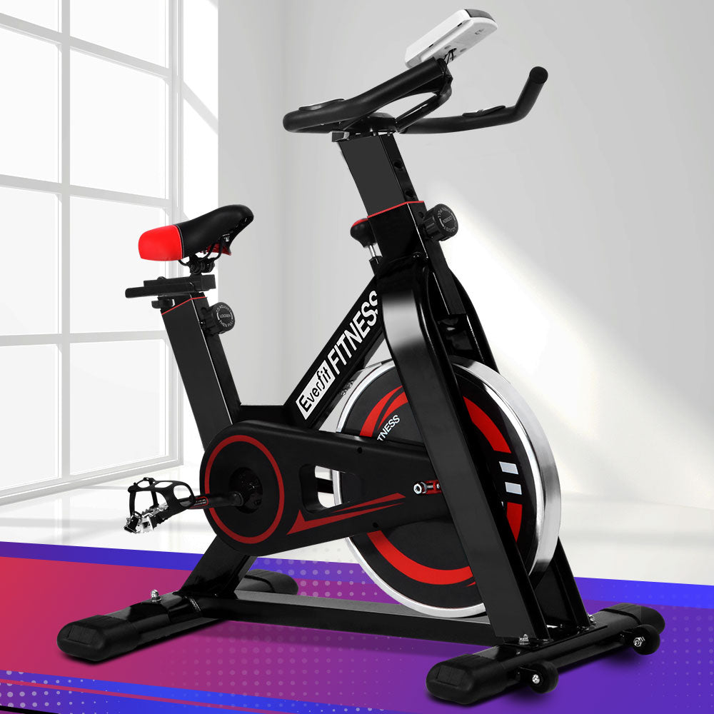 Exercise Bikes: Everfit Spin Bike Exercise Bike Flywheel Cycling Home Gym Fitness Indoor Cardio