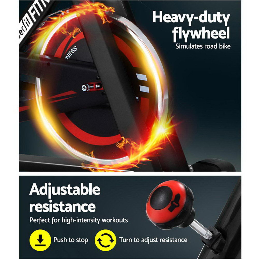 Exercise Bikes: Everfit Spin Bike Exercise Bike Flywheel Cycling Home Gym Fitness Indoor Cardio